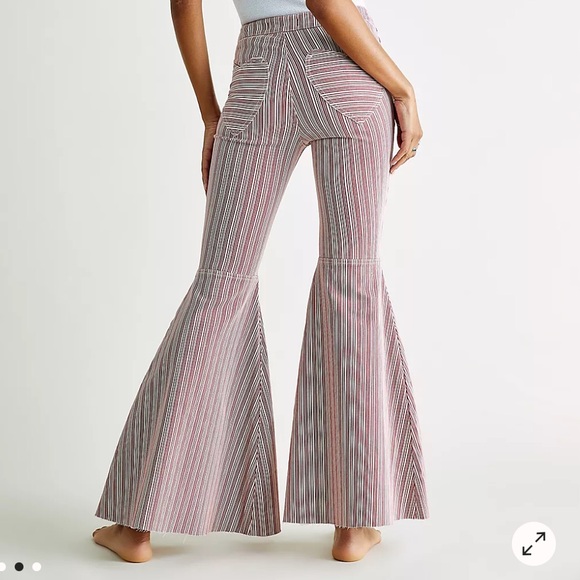 Free People Pants - Free People Be Mine Flare Denim Jeans with Heart Pockets by We The Free